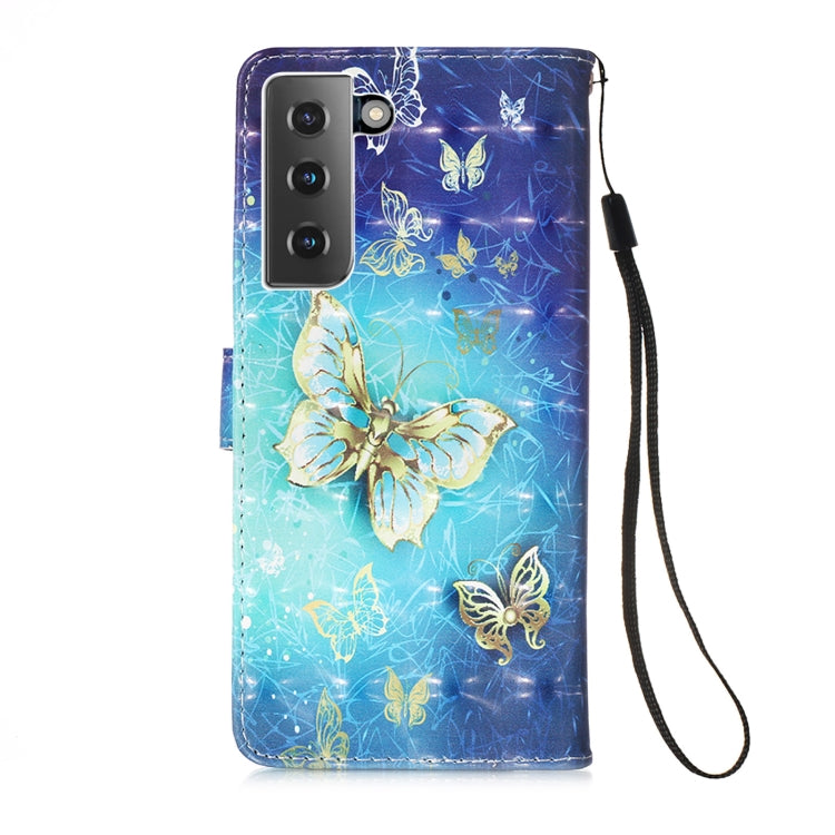 For Samsung Galaxy 21 5G 3D Painting Horizontal Flip Leather Case with Holder & Card Slot & Wallet & Lanyard