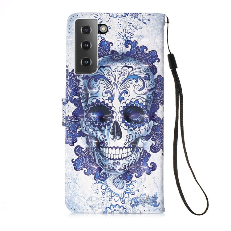 For Samsung Galaxy 21+ 5G 3D Painting Horizontal Flip Leather Case with Holder & Card Slot & Wallet & Lanyard
