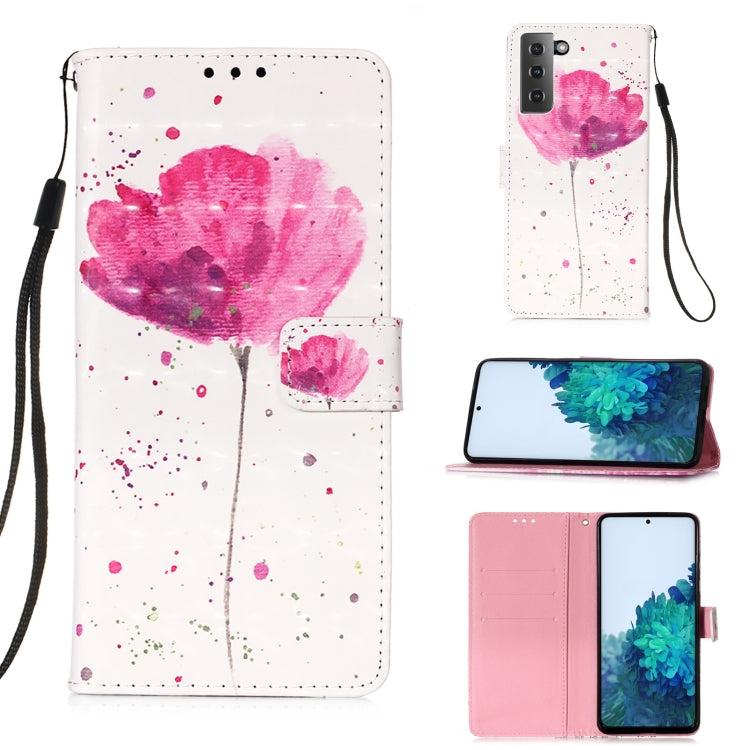 For Samsung Galaxy 21+ 5G 3D Painting Horizontal Flip Leather Case with Holder & Card Slot & Wallet & Lanyard