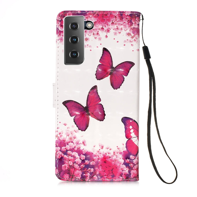For Samsung Galaxy 21+ 5G 3D Painting Horizontal Flip Leather Case with Holder & Card Slot & Wallet & Lanyard