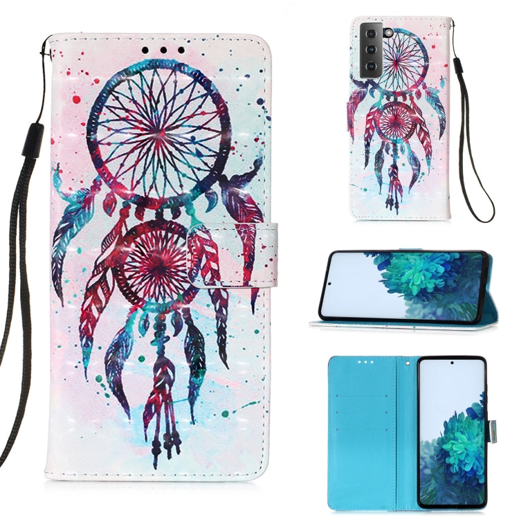 For Samsung Galaxy 21+ 5G 3D Painting Horizontal Flip Leather Case with Holder & Card Slot & Wallet & Lanyard