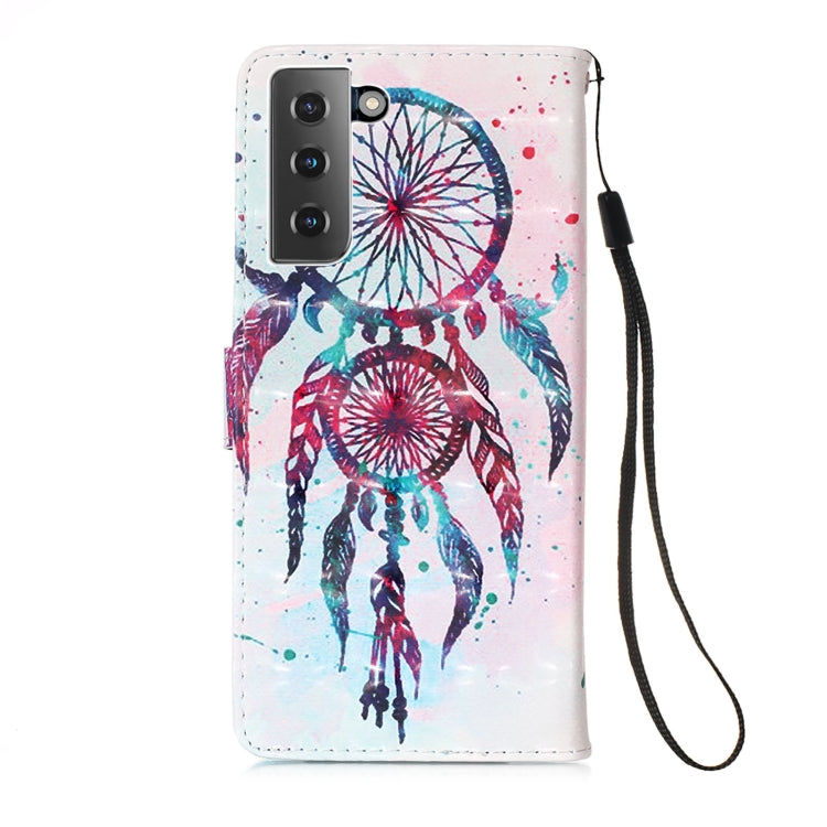 For Samsung Galaxy 21+ 5G 3D Painting Horizontal Flip Leather Case with Holder & Card Slot & Wallet & Lanyard