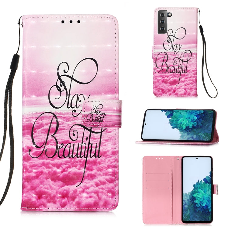 For Samsung Galaxy 21+ 5G 3D Painting Horizontal Flip Leather Case with Holder & Card Slot & Wallet & Lanyard
