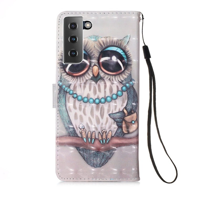 For Samsung Galaxy 21+ 5G 3D Painting Horizontal Flip Leather Case with Holder & Card Slot & Wallet & Lanyard