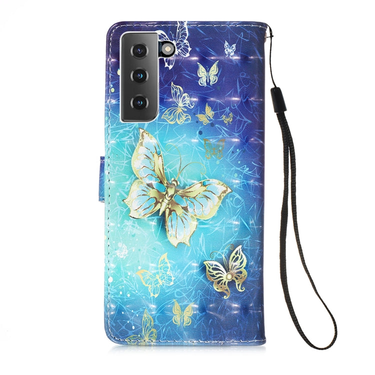 For Samsung Galaxy 21+ 5G 3D Painting Horizontal Flip Leather Case with Holder & Card Slot & Wallet & Lanyard