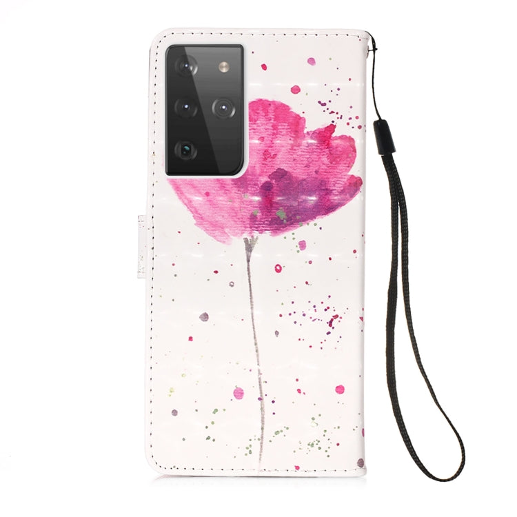 For Samsung Galaxy 21 Ultra 5G 3D Painting Horizontal Flip Leather Case with Holder & Card Slot & Wallet & Lanyard