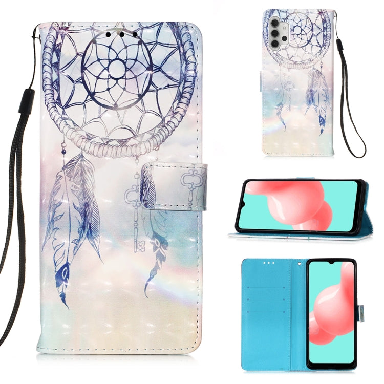 For Samsung Galaxy A32 5G 3D Painting Horizontal Flip Leather Case with Holder & Card Slot & Wallet & Lanyard