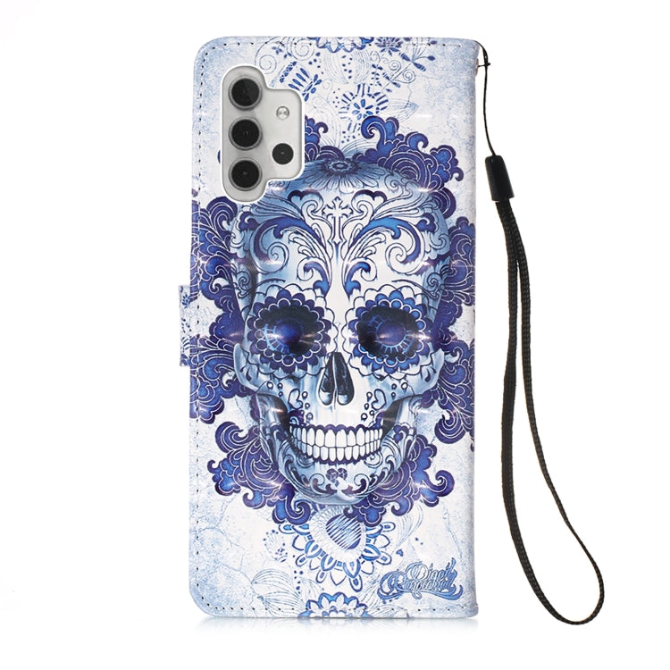 For Samsung Galaxy A32 5G 3D Painting Horizontal Flip Leather Case with Holder & Card Slot & Wallet & Lanyard