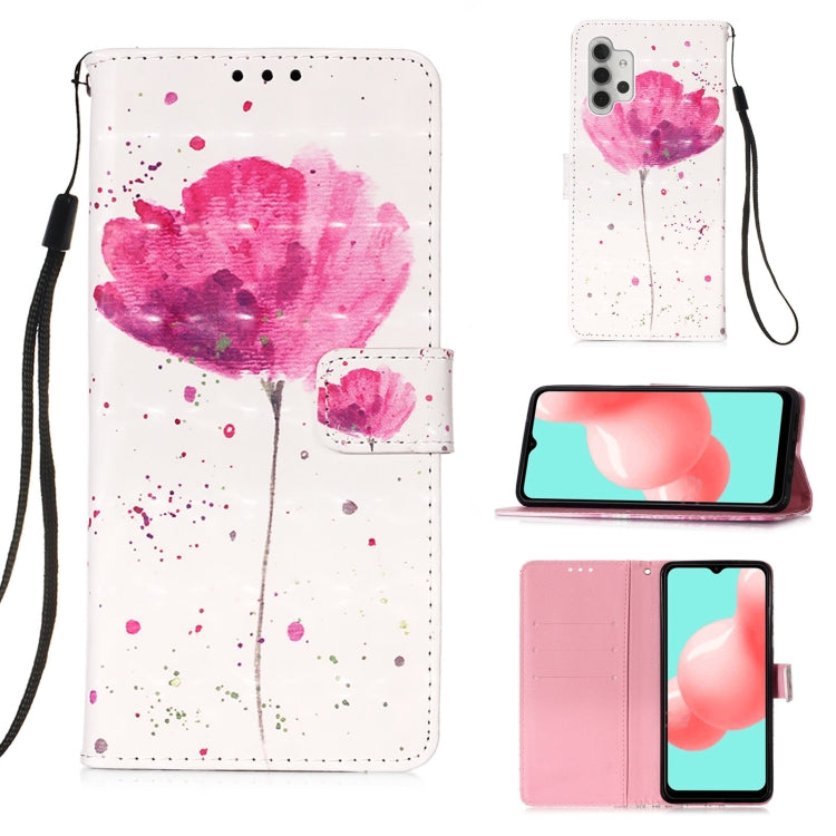 For Samsung Galaxy A32 5G 3D Painting Horizontal Flip Leather Case with Holder & Card Slot & Wallet & Lanyard