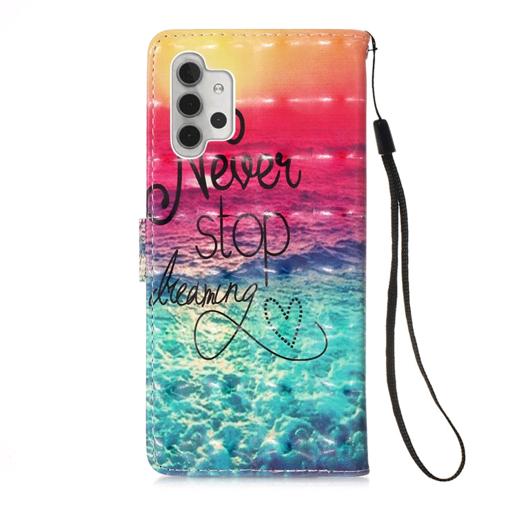 For Samsung Galaxy A32 5G 3D Painting Horizontal Flip Leather Case with Holder & Card Slot & Wallet & Lanyard