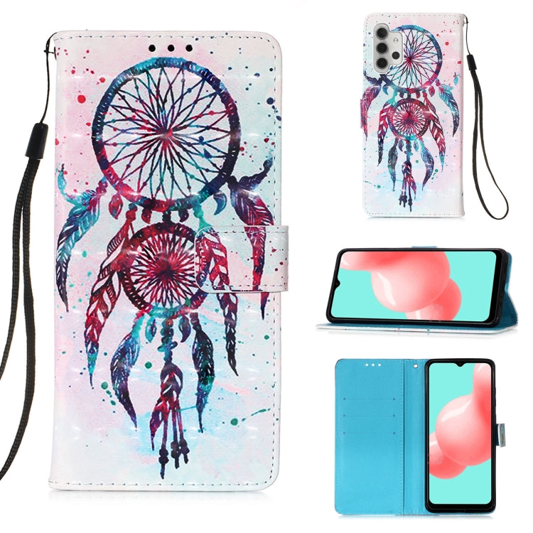 For Samsung Galaxy A32 5G 3D Painting Horizontal Flip Leather Case with Holder & Card Slot & Wallet & Lanyard