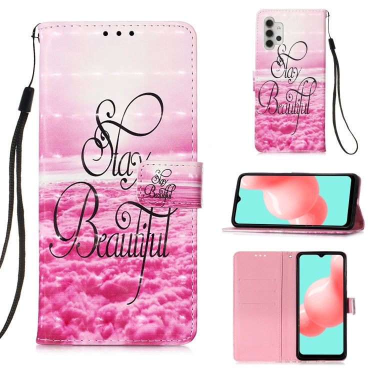 For Samsung Galaxy A32 5G 3D Painting Horizontal Flip Leather Case with Holder & Card Slot & Wallet & Lanyard