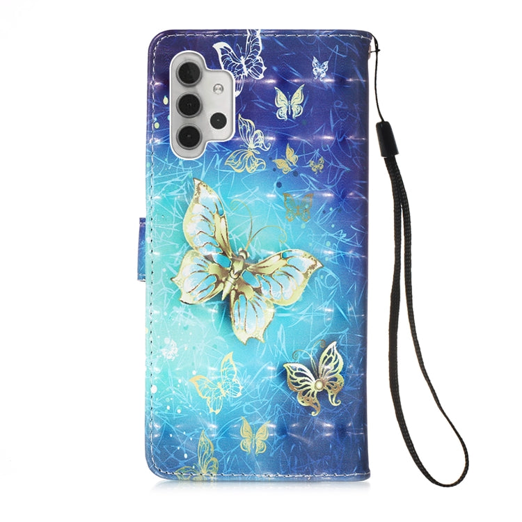 For Samsung Galaxy A32 5G 3D Painting Horizontal Flip Leather Case with Holder & Card Slot & Wallet & Lanyard