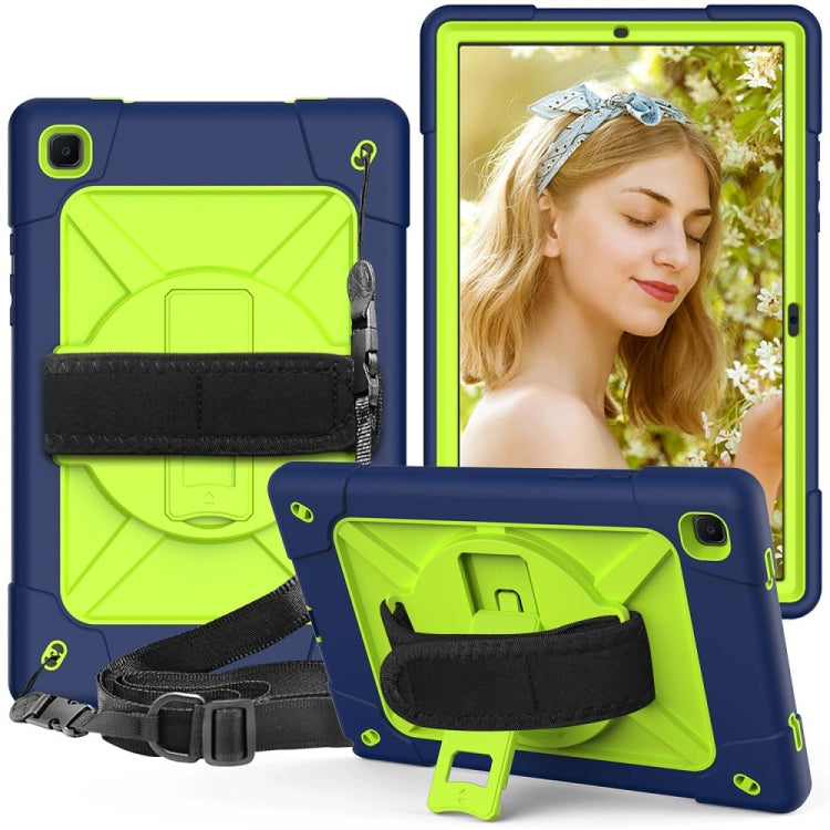 For Samsung Galaxy Tab A7 10.4 (2020) T500 Contrast Color Silicone + PC Combination Case with Holder