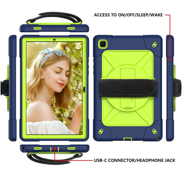For Samsung Galaxy Tab A7 10.4 (2020) T500 Contrast Color Silicone + PC Combination Case with Holder