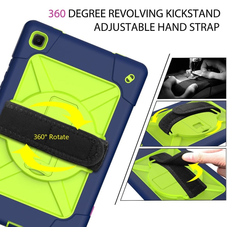 For Samsung Galaxy Tab A7 10.4 (2020) T500 Contrast Color Silicone + PC Combination Case with Holder