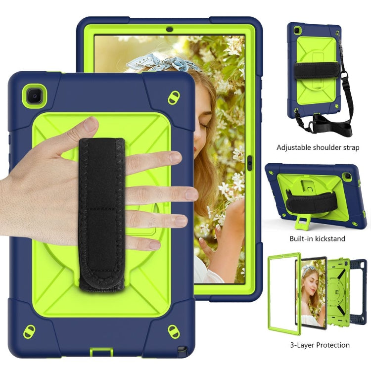 For Samsung Galaxy Tab A7 10.4 (2020) T500 Contrast Color Silicone + PC Combination Case with Holder