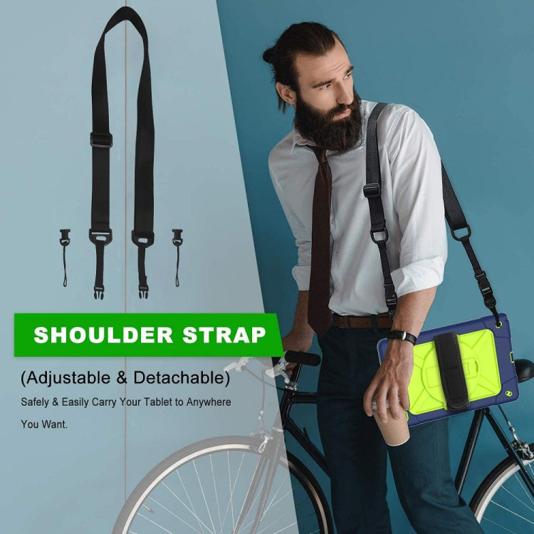 For Samsung Galaxy Tab A7 10.4 (2020) T500 Contrast Color Silicone + PC Combination Case with Holder