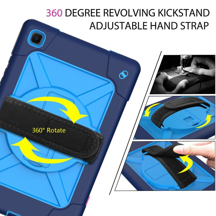 For Samsung Galaxy Tab A7 10.4 (2020) T500 Contrast Color Silicone + PC Combination Case with Holder