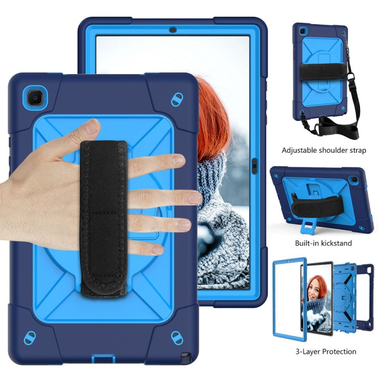 For Samsung Galaxy Tab A7 10.4 (2020) T500 Contrast Color Silicone + PC Combination Case with Holder