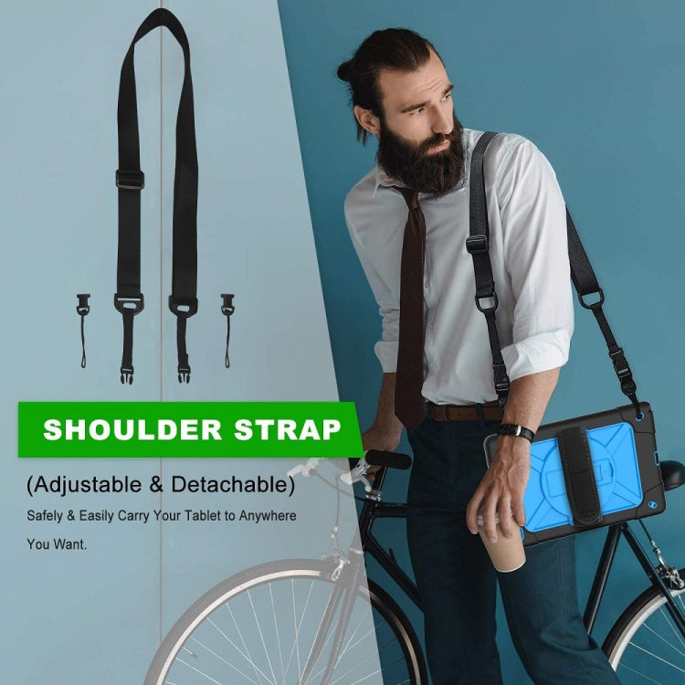 For Samsung Galaxy Tab A7 10.4 (2020) T500 Contrast Color Silicone + PC Combination Case with Holder