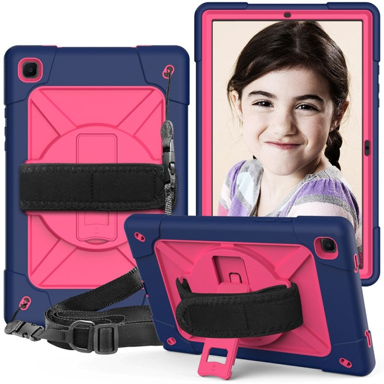 For Samsung Galaxy Tab A7 10.4 (2020) T500 Contrast Color Silicone + PC Combination Case with Holder