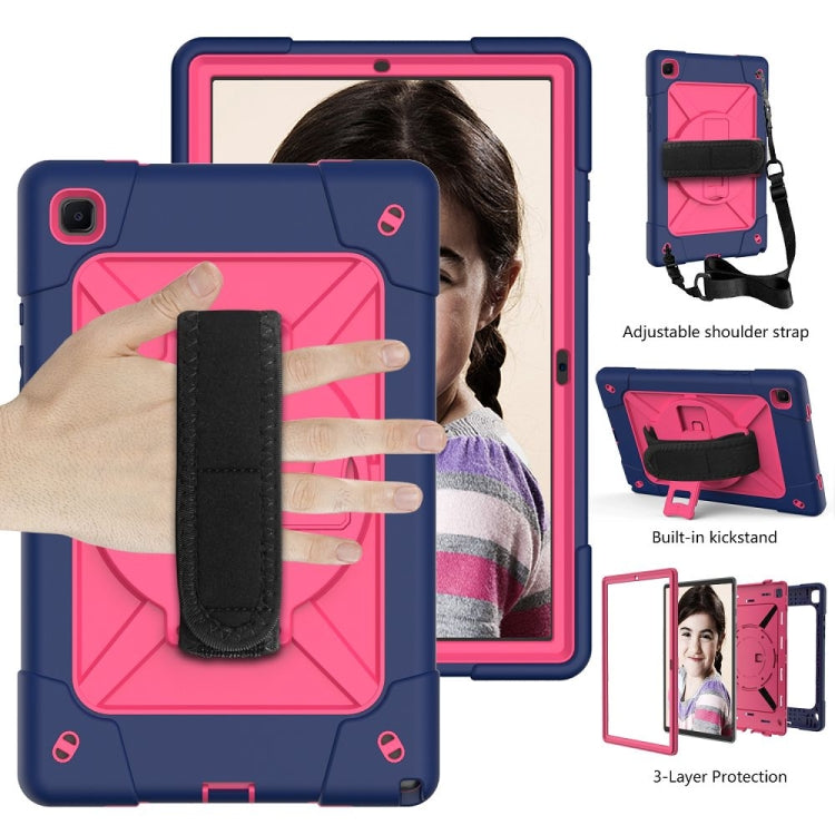 For Samsung Galaxy Tab A7 10.4 (2020) T500 Contrast Color Silicone + PC Combination Case with Holder