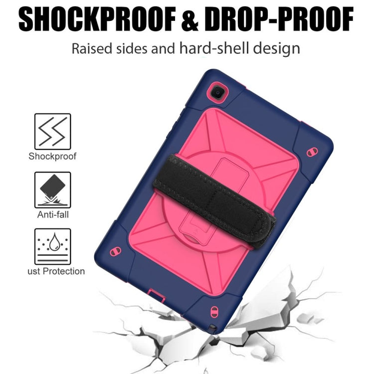 For Samsung Galaxy Tab A7 10.4 (2020) T500 Contrast Color Silicone + PC Combination Case with Holder