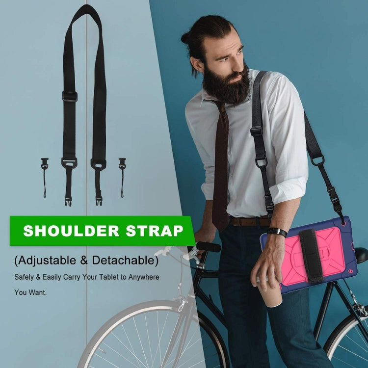 For Samsung Galaxy Tab A7 10.4 (2020) T500 Contrast Color Silicone + PC Combination Case with Holder