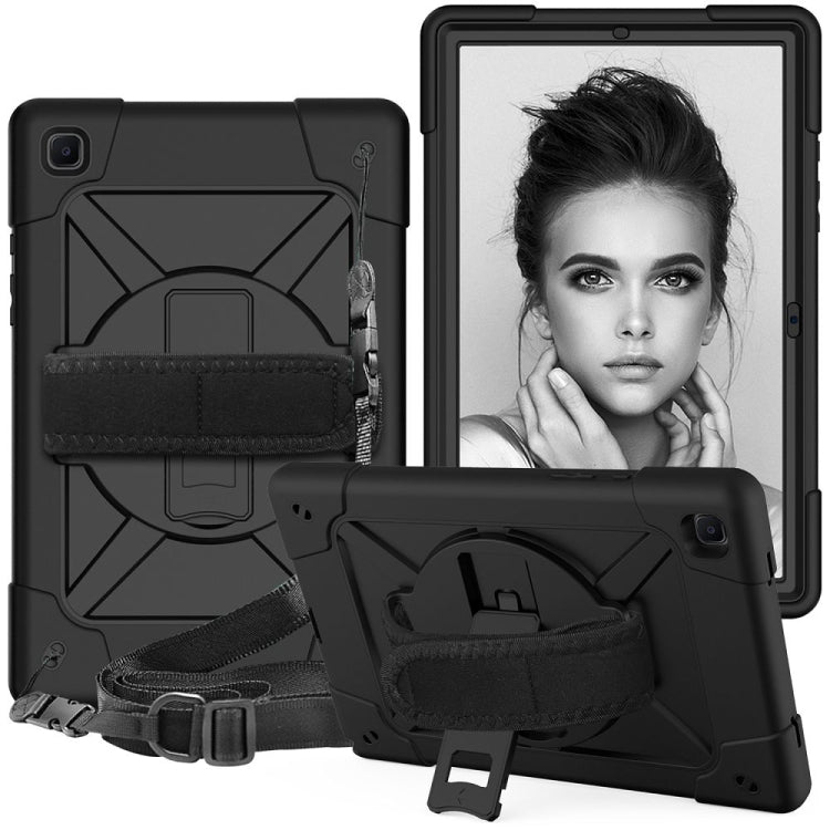 For Samsung Galaxy Tab A7 10.4 (2020) T500 Contrast Color Silicone + PC Combination Case with Holder