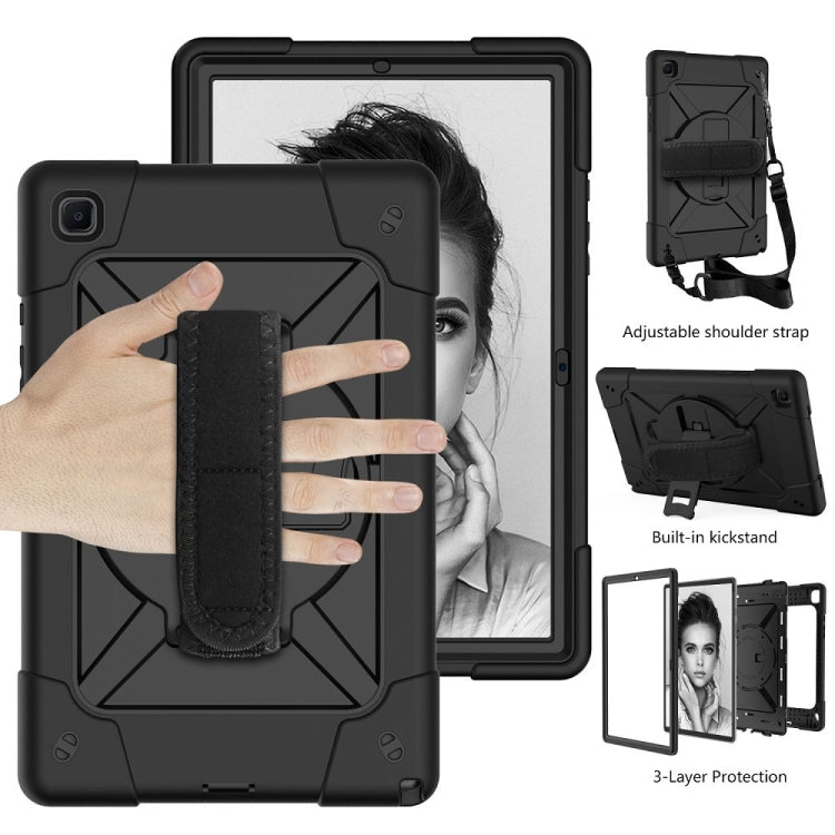 For Samsung Galaxy Tab A7 10.4 (2020) T500 Contrast Color Silicone + PC Combination Case with Holder