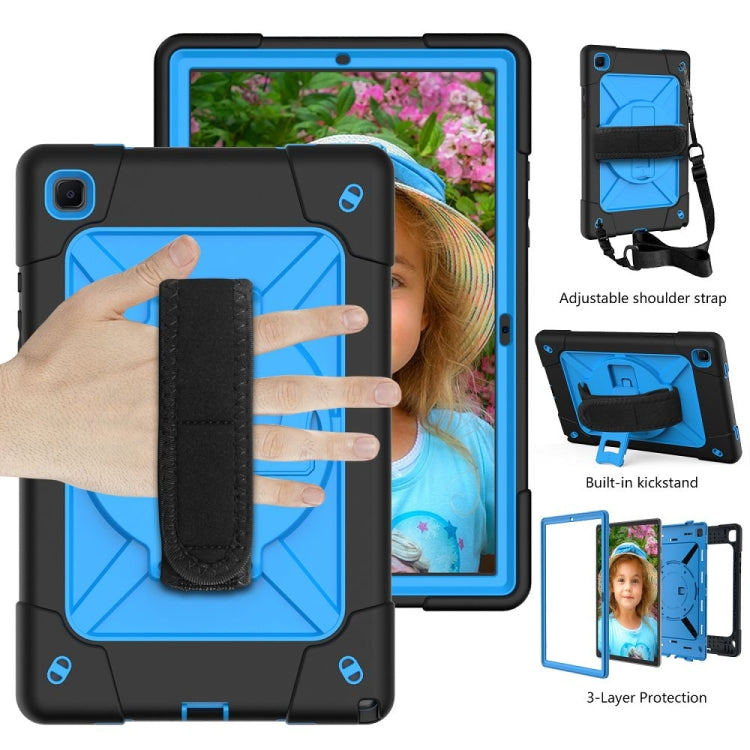 For Samsung Galaxy Tab A7 10.4 (2020) T500 Contrast Color Silicone + PC Combination Case with Holder