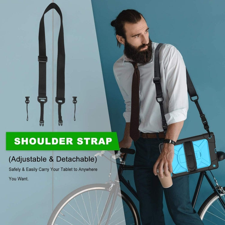 For Samsung Galaxy Tab A7 10.4 (2020) T500 Contrast Color Silicone + PC Combination Case with Holder
