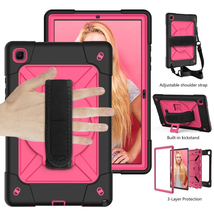For Samsung Galaxy Tab A7 10.4 (2020) T500 Contrast Color Silicone + PC Combination Case with Holder