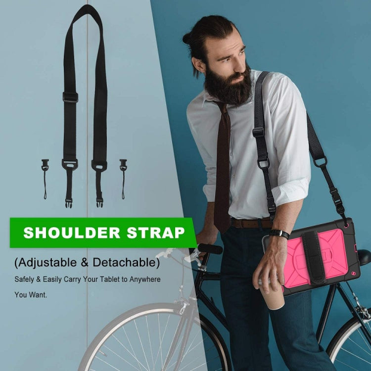 For Samsung Galaxy Tab A7 10.4 (2020) T500 Contrast Color Silicone + PC Combination Case with Holder