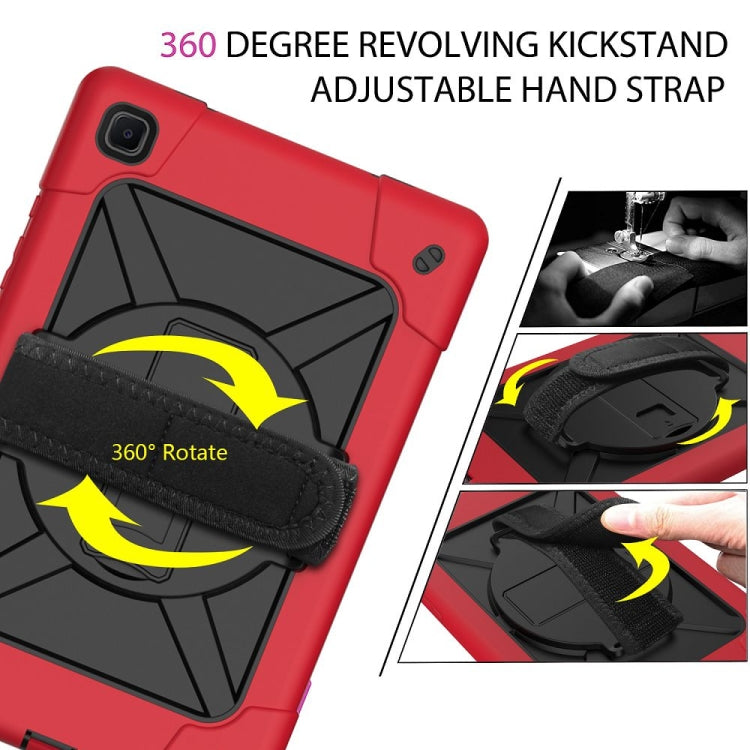 For Samsung Galaxy Tab A7 10.4 (2020) T500 Contrast Color Silicone + PC Combination Case with Holder