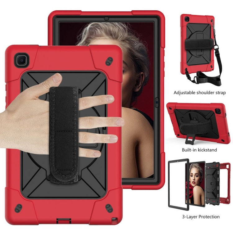 For Samsung Galaxy Tab A7 10.4 (2020) T500 Contrast Color Silicone + PC Combination Case with Holder