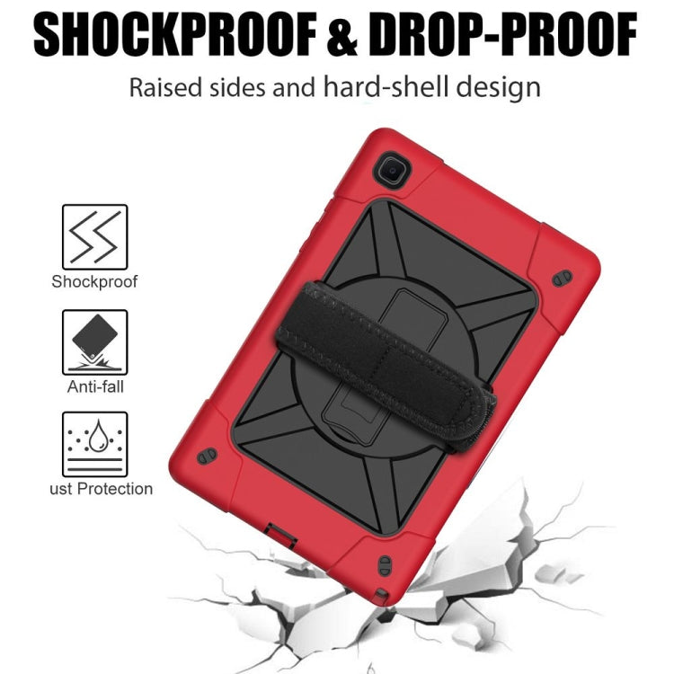 For Samsung Galaxy Tab A7 10.4 (2020) T500 Contrast Color Silicone + PC Combination Case with Holder