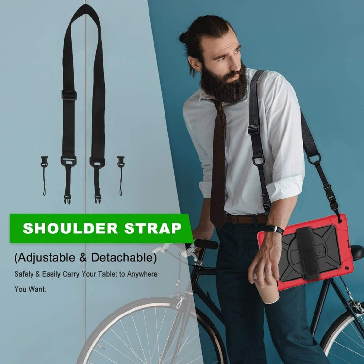 For Samsung Galaxy Tab A7 10.4 (2020) T500 Contrast Color Silicone + PC Combination Case with Holder