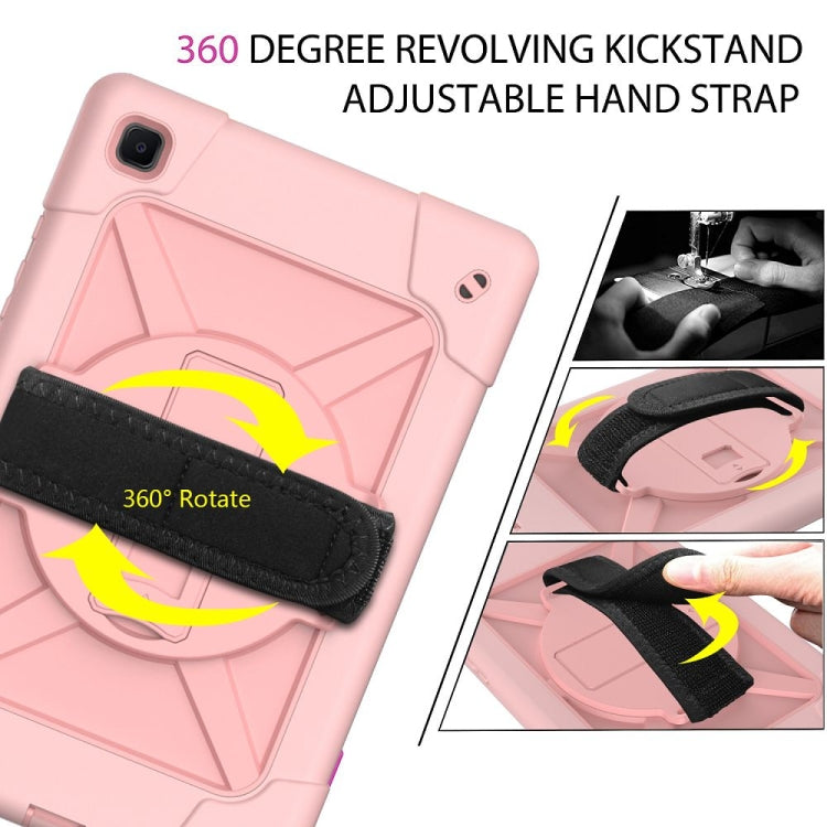 For Samsung Galaxy Tab A7 10.4 (2020) T500 Contrast Color Silicone + PC Combination Case with Holder