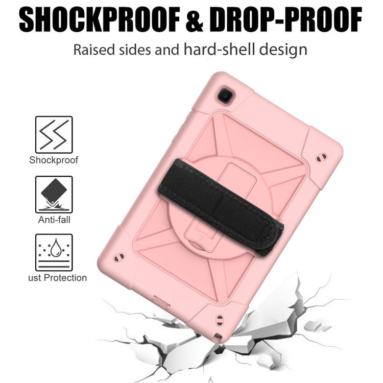 For Samsung Galaxy Tab A7 10.4 (2020) T500 Contrast Color Silicone + PC Combination Case with Holder