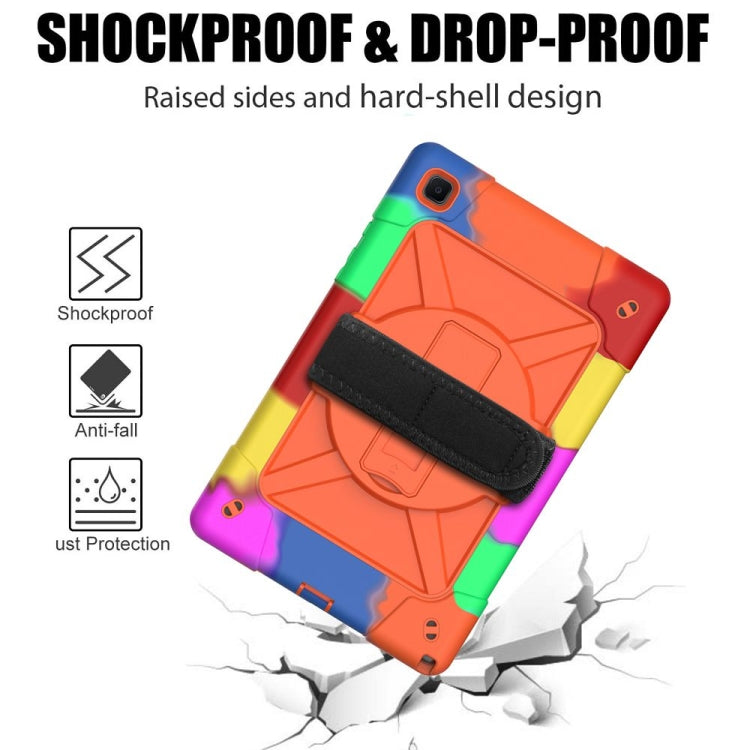 For Samsung Galaxy Tab A7 10.4 (2020) T500 Contrast Color Silicone + PC Combination Case with Holder