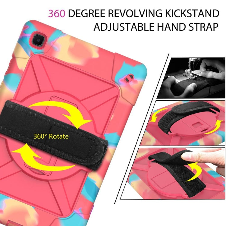 For Samsung Galaxy Tab A7 10.4 (2020) T500 Contrast Color Silicone + PC Combination Case with Holder
