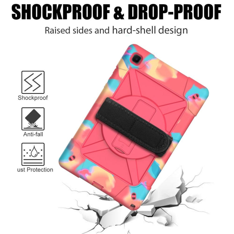 For Samsung Galaxy Tab A7 10.4 (2020) T500 Contrast Color Silicone + PC Combination Case with Holder