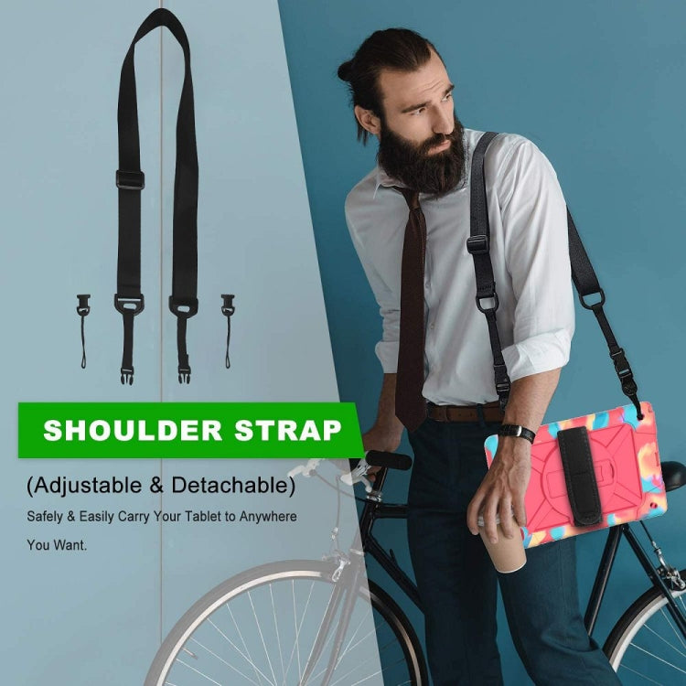 For Samsung Galaxy Tab A7 10.4 (2020) T500 Contrast Color Silicone + PC Combination Case with Holder