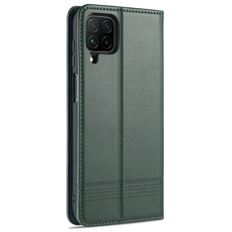 For Samsung Galaxy A12 AZNS Magnetic Calf Texture Horizontal Flip Leather Case with Card Slots & Holder & Wallet