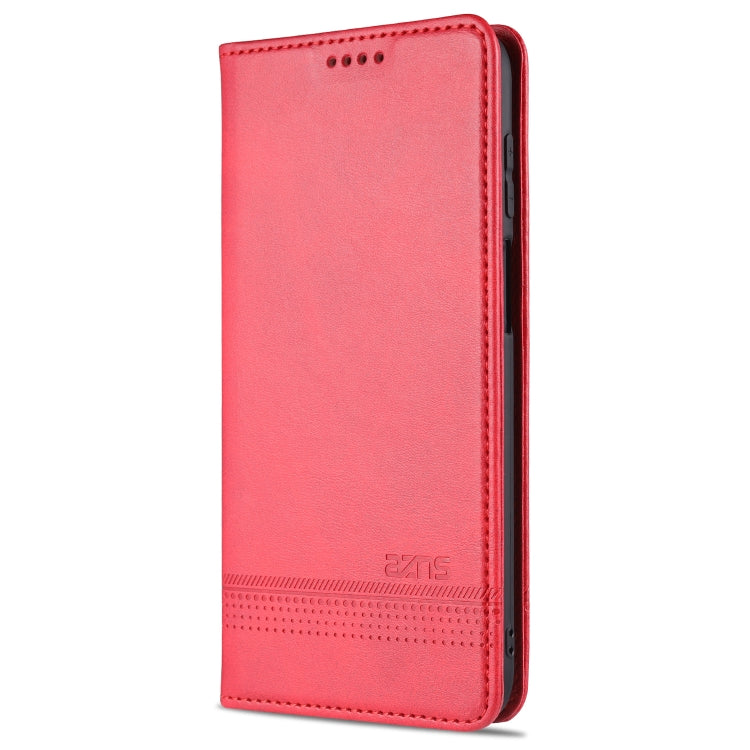 For Samsung Galaxy A12 AZNS Magnetic Calf Texture Horizontal Flip Leather Case with Card Slots & Holder & Wallet