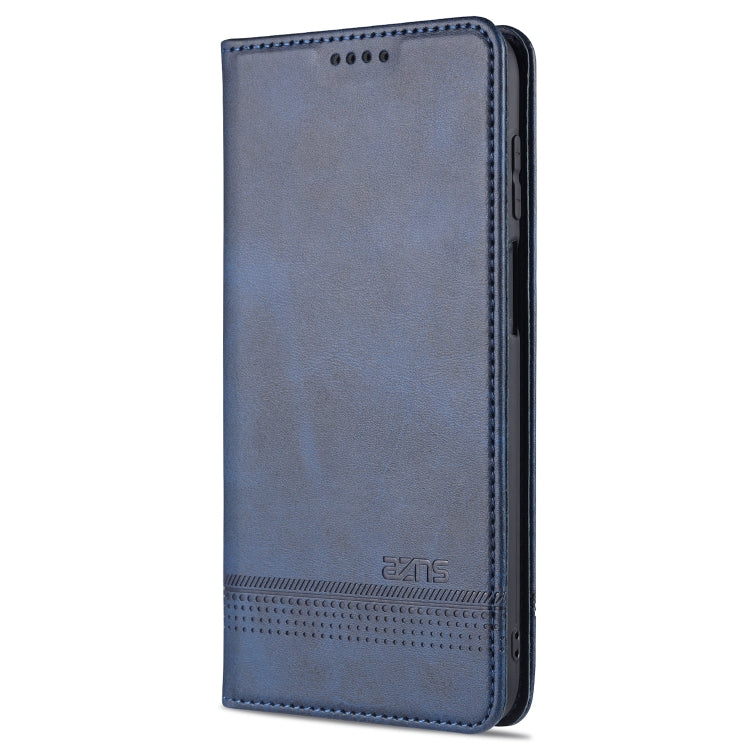 For Samsung Galaxy A12 AZNS Magnetic Calf Texture Horizontal Flip Leather Case with Card Slots & Holder & Wallet