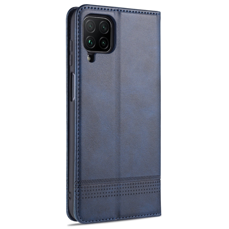 For Samsung Galaxy A12 AZNS Magnetic Calf Texture Horizontal Flip Leather Case with Card Slots & Holder & Wallet