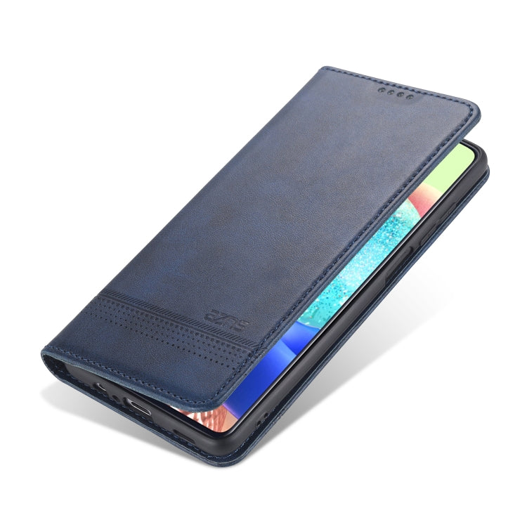 For Samsung Galaxy A12 AZNS Magnetic Calf Texture Horizontal Flip Leather Case with Card Slots & Holder & Wallet